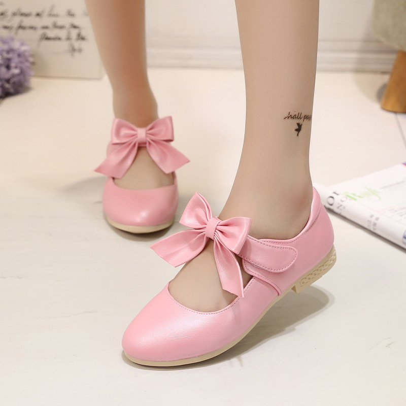 Conyson Wholesale Discount Kids Baby Girls Dress Shoes Summer New Designer Soft Microfiber Leather Bowknot Little Girls Shoes
