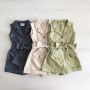 Conyson Hot Selling Multi-Color Girls Sleeveless Western Kids Girls 2-7Y Single Breasted One-Piece Shorts Climbing Girl Suit