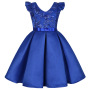 Conyson New Little Flying Sleeve Wholesale Embroidery Children Sequin Dress Skirt Festive Party Princess Fancy Girls Dress