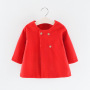 Conyson Wholesale Winter High Quality Elegant Kids Clothing Button Boutique New Designer Baby Girls Long Coat Kids