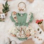 Conyson Wholesale High Quality Flower toddler Baby Clothing Dress Baby Romper