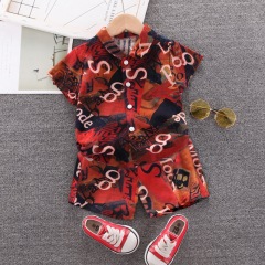 Conyson Wholesale New Fashion Toddler Kids Designer Summer 1-5 Years Clothing Jogger 2 Pieces Little Boy Matching Kids Set