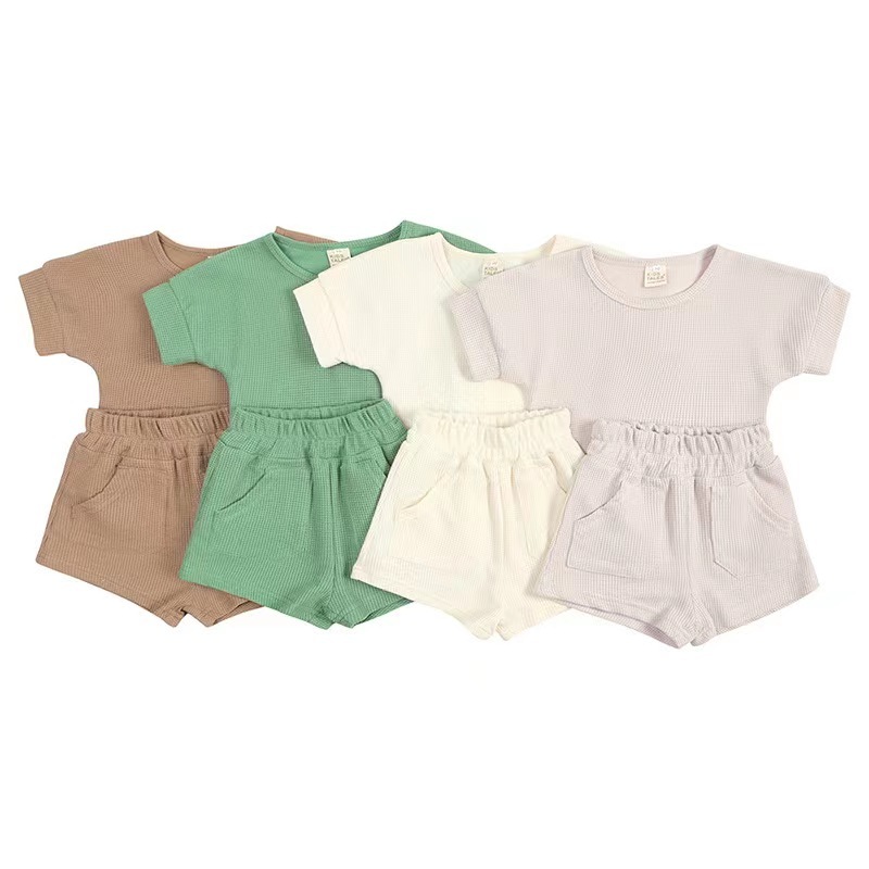 Conyson Toddler Baby Girls Boys 1-5Y Kids Summer Clothes Short Sleeve T-shirt Tops + Shorts Pants 2Pcs Outfits Set