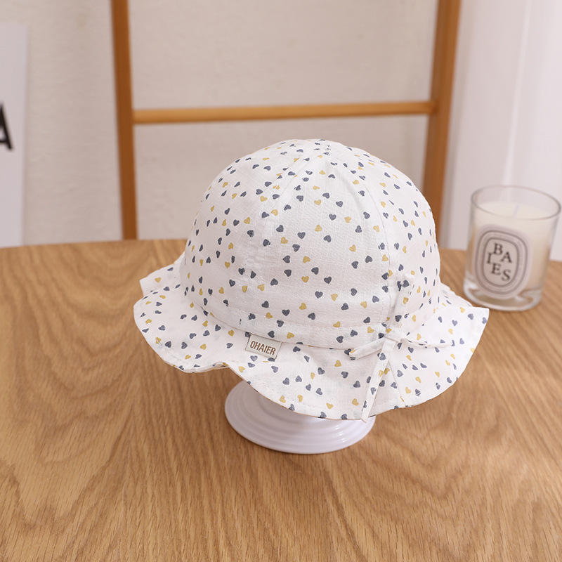 Baby Bucket Hat Cute Bear Ear Newborn Panama Hat Solid Color Cartoon Outdoor Beach Kids Baby Boy Girl Sun Hats