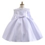 Hot Sale Kid Clothing Girl Princess Dress Kids Off Shoulder Lace Half Sleeve Ball Gown Flower Girls Dress Patterns