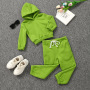 Conyson Custom LOGO Children Clothes Suit Hoodies Jogging Outfits Fashion 2 Piece Kids Tracksuit Sweatsuit Girl Clothing Set