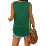 Conyson New Style Stock Lots European Style Plus Size Oversized Polyester Women's Perfect Clothing Sexy Sleeveless T-shirts
