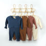 High quality 2 pieces set newborn Toddler Boy JacketsKid baby clothes solid colour ribbed baby clothing