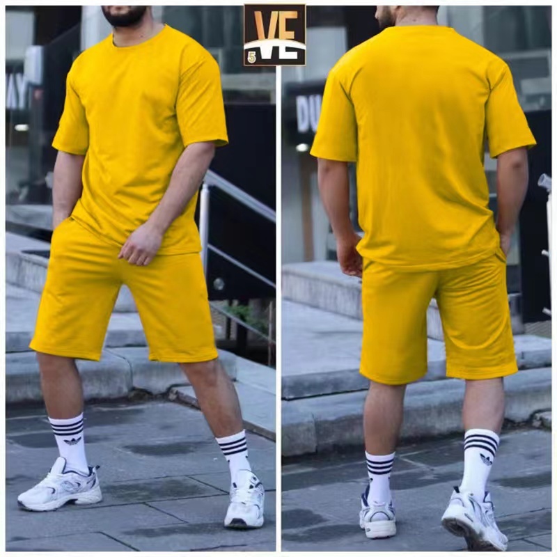 2022 Custom Logo Sweatsuit Men Jogger Sets Private Label Men Short Tracksuit Set Summer Short Set For Men