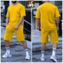 2022 Custom Logo Sweatsuit Men Jogger Sets Private Label Men Short Tracksuit Set Summer Short Set For Men