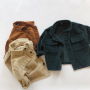 Children Turn Down Collar Boys Corduroy Coat Kid Outwear Long Sleeve Jacket