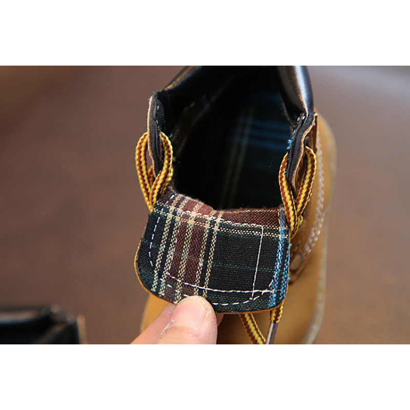 Conyson wholesale good quality kids winter Korean fashion boutique designer little boy girls Outdoor pu leather martin boot