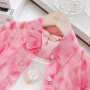 Conyson Autumn Baby Clothes Girls Pink Leopard 3 Piece Spring Kids Fashion Love Sling Vest Long Shirts Girl Casual Clothing Suit