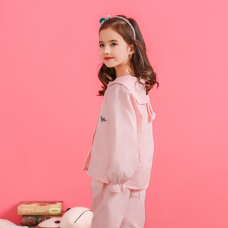 100% Cotton Long Sleeve Cartoon Summer Wholesale Kids Designer Pajamas Sleepwear Set