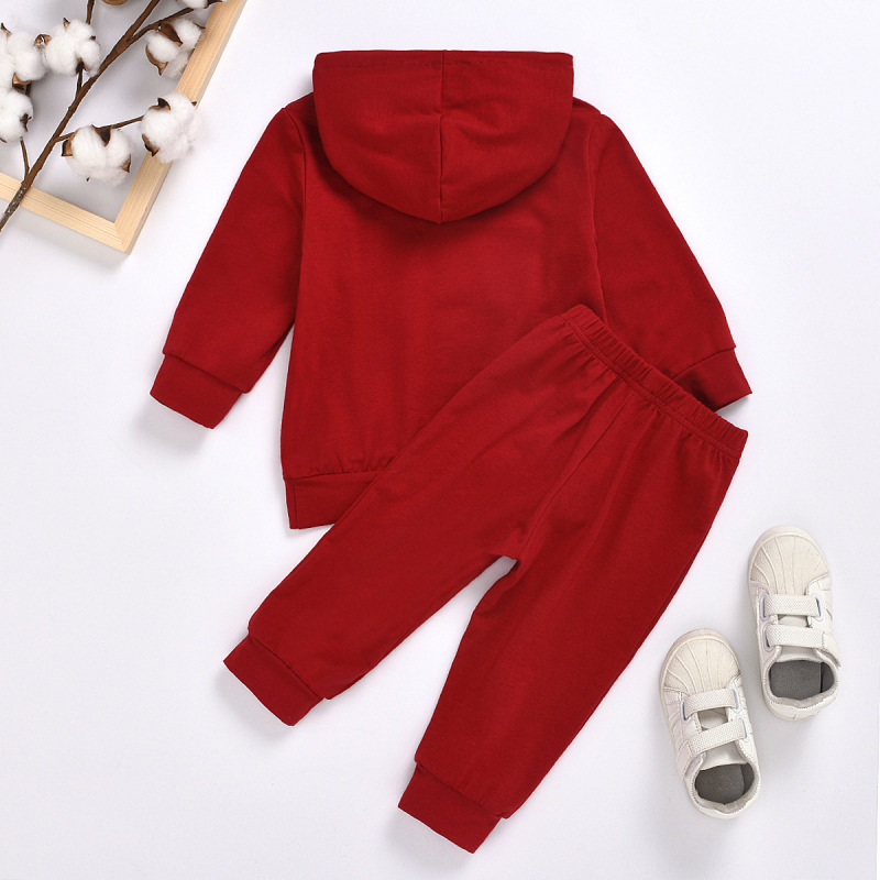 New Foreign Trade Hot Suit Children Clothing Sets Baby Girls Clothes Long Sleeve Hooded Casual Tracksuit Suits Boys Clothes