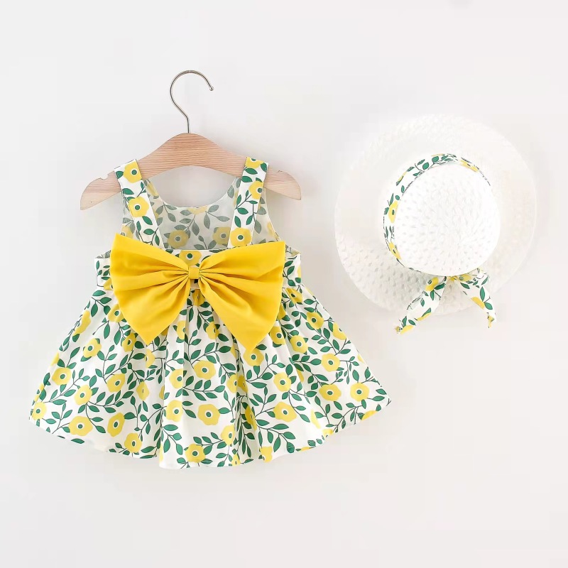 New Summer Conyson wholesale korean baby girls holiday flower dresses baby boutique