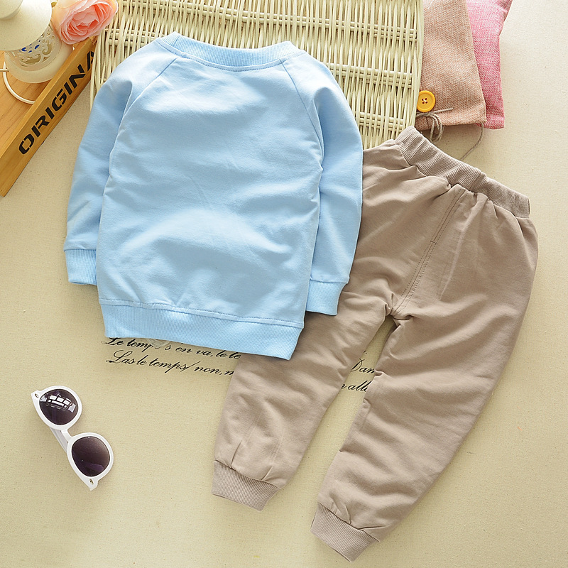 Spring Autumn Boy's Clothing Sets Cotton Casual Wear Long Sleeve T Shirt + Pants Cute 2 Piece Sets Kids Boutique Clothes