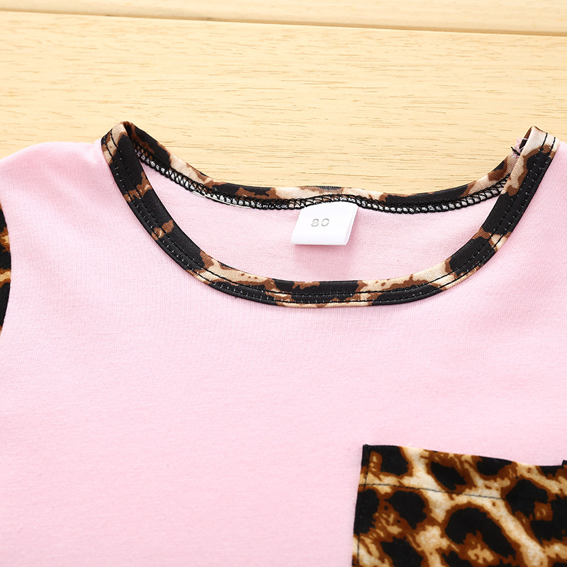 Conyson hot sale Fashion korea Leopard Printed boutique Summer kids t shirt shorts Outfit Set Cotton Baby boy Girl Clothing Sets