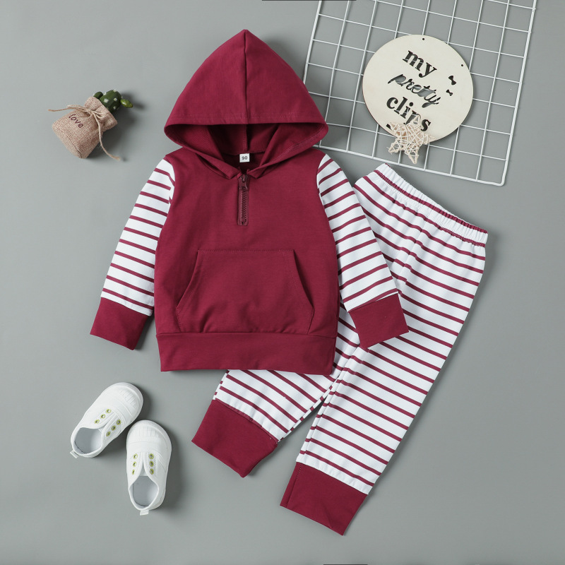 Conyson Spring Cotton Kid Boys Fashion Full Sleeve Hoodie Pants 2pcs Set Fall Sportswear Children's Clothing Sets for Boys