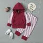 Conyson Spring Cotton Kid Boys Fashion Full Sleeve Hoodie Pants 2pcs Set Fall Sportswear Children's Clothing Sets for Boys