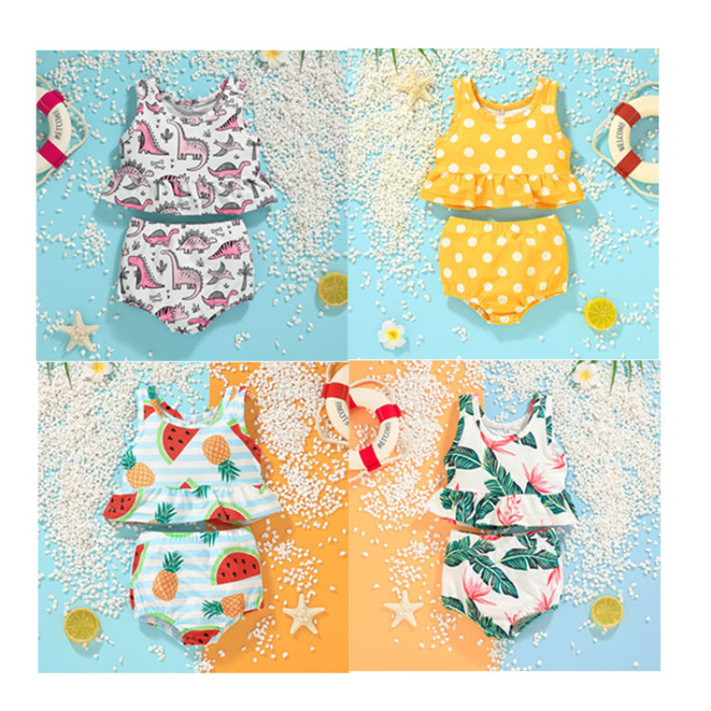 Conyson Hot Beach Baby Girls Ruffles One Piece Swimsuit Newborn Toddler Swimming Bathing Suit Children Backless Beach Swimwear