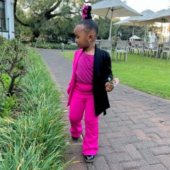 Conyson Kids Spring Autumn Children's Clothing Wholesale 2pcs Hot Pink+Black Patchwork Suit Girs Splice suit Baby Clothing Set