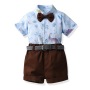 Conyson Stocks Lots Wholesale Europeon Style Summer Short Sleeve Cotton New Fashion Casual 2 Piece Children Boys Set Clothes
