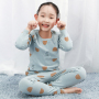 Conyson Wholesale Winter Long Sleeve Simple Style Printing Kids Christmas Gift 2Pcs Infant and Toddler Pajamas for Boys
