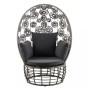 Outdoor garden sofa chair Steel Frame wricker rattan metal throne chairs