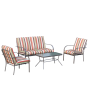 YOHO 3PCS Outdoor Furniture Garden Adjustable living room lounge aluminum sectional Sofa set with cushion