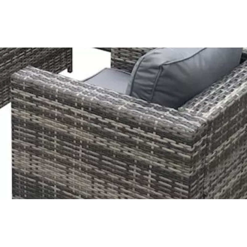 Yoho In Stock L shape PE wicker rattan garden sofa sets KD 8 Seater Steel sectional garden sofa sets