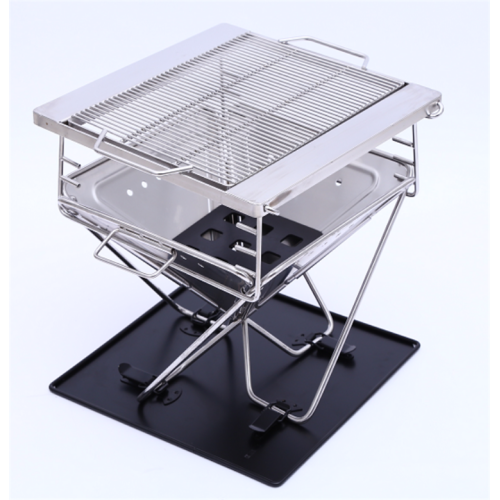 YOHO portable bbq grills outdoor camping Stainless steel foldable charcoal rotisserie BBQ grills