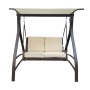 Garden swing bed with canopy  2 Seats swing Chair patio swing with premium wicker styling
