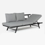 New Design Magic 3-in-1 design Daybed Outdoor Garden Aluminum Frame Furniture Multi-function Three Seat Sofa Set