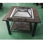 Outdoor garden patio square charcoal fire pit