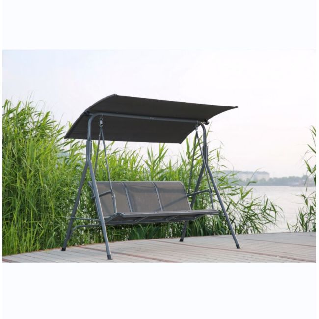 YOHO Wholesale Cheap Garden Patio swing bed canopy hanging 2 seats chair metal frame  swing chair  with cushions