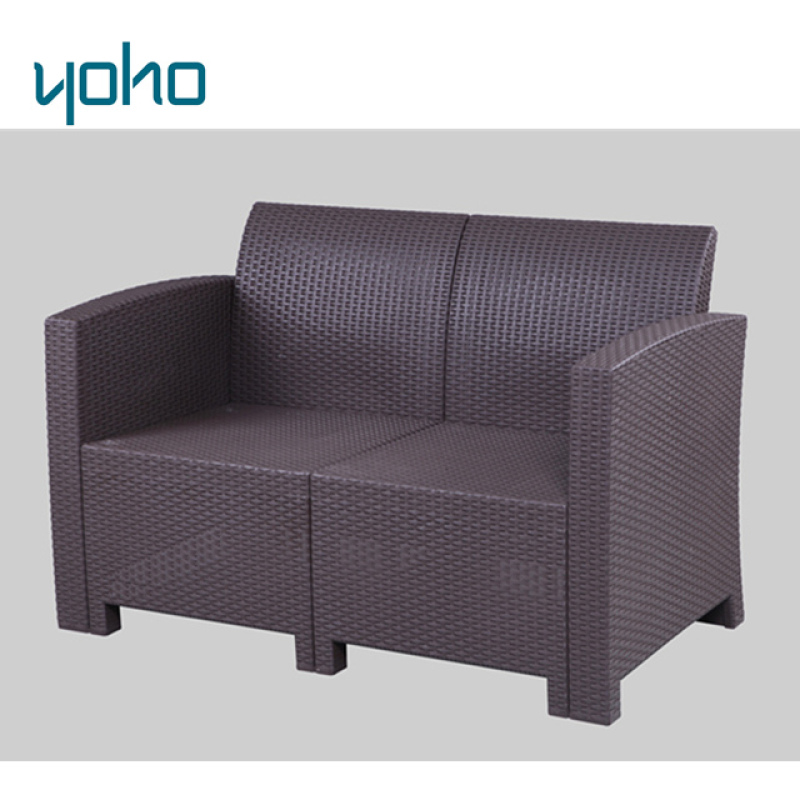 Outdoor injection full PP plastic sofa set online sell patio 4pcs sofa garden sofa set in rattan looking
