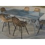 Outdoor Furniture Sofa Dinning Set With Fire Pit Table Top Rattan Sofa Set