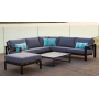 YOHO 7 Pcs Outdoor Aluminum sofa set Garden Patio Simple Classic Leisure sectional Sofa set with Back