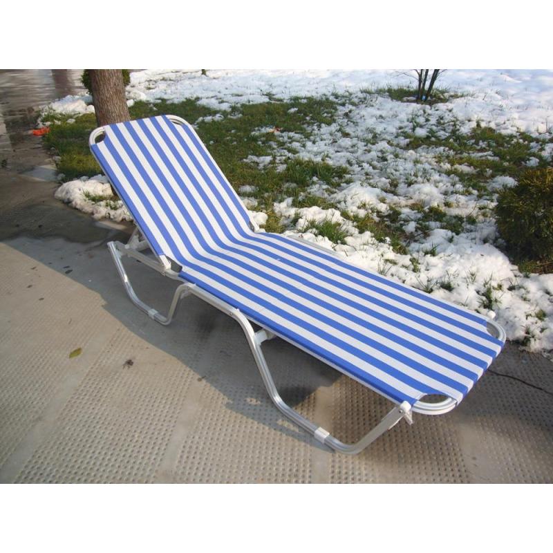 YOHO Hot sale Outdoor Leisure Stackable sunbed Folding Metal Aluminium Sun Loungers For Swimming Pool