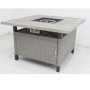 Heavy duty square gas brazier cast aluminum fireplace gas fire pit