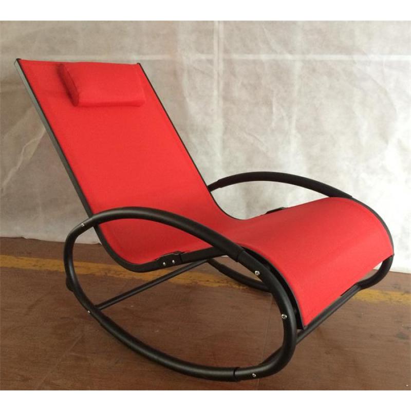 Outdoor Patio Garden beach  Metal Chaise rocking zero gravity recliner chair