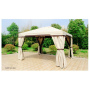 Outdoor Modern Heavy Duty All Weatherproof Patio Aluminum Frame Gazebo Tent with Mosquito Netting and Side Walls