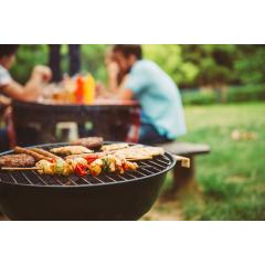 YOHO Outdoor Camping Charcoal BBQ Grill Easily Assembled Functional Camping Kettle Charcoal Grill for Garden/Patio/Backyard
