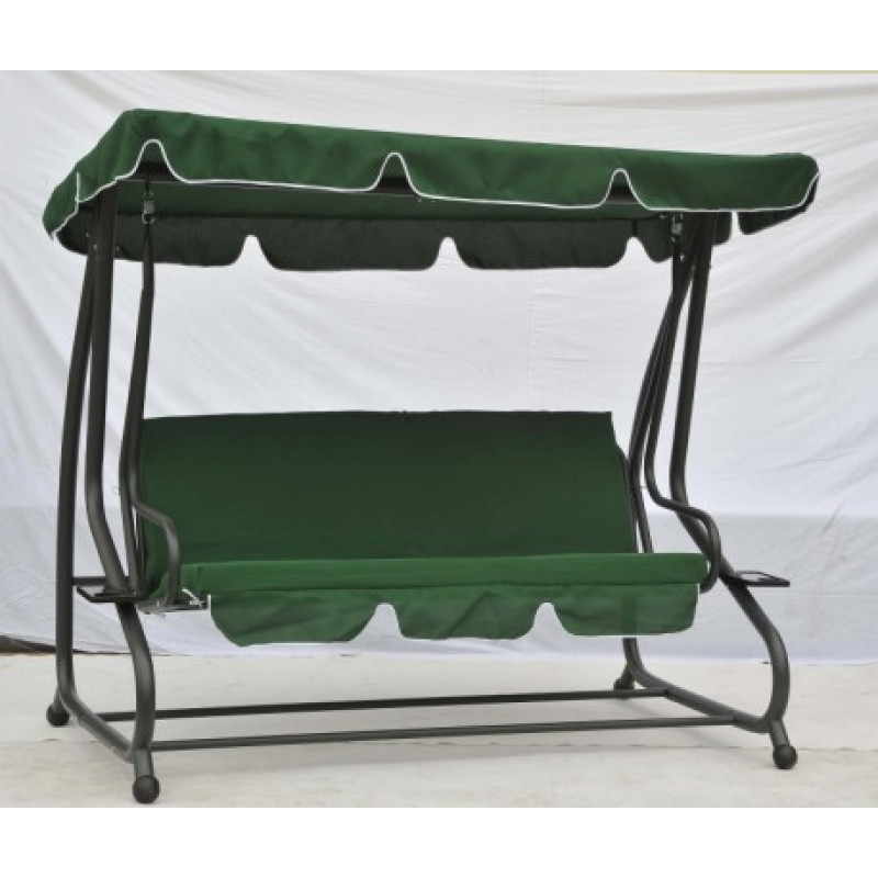 Canopy  garden Swing Chair With Cushion steel frame3 Seater Outdoor Swing