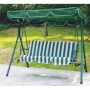 Canopy  garden backyard cushioned steel frame slide with swing