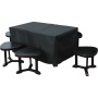 Patio Garden Furniture Dining Set Fire Pit Table and Chairs Gas Burning BBQ Outdoor furniture