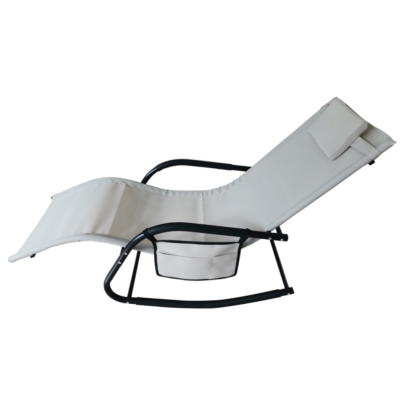 Garden Patio Zero Gravity Sun Relax Iron Rocking Lounger Best Sell Outdoor Outdoor Furniture Aluminum Sun Lounger Spring Chair