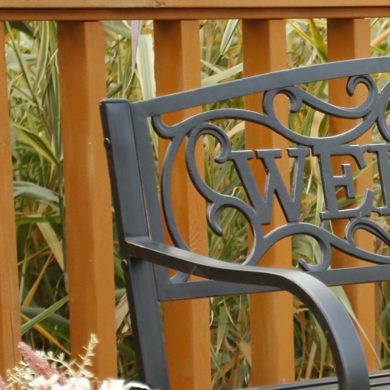 High quality classical style full KD outdoor extrude aluminum garden patio bench