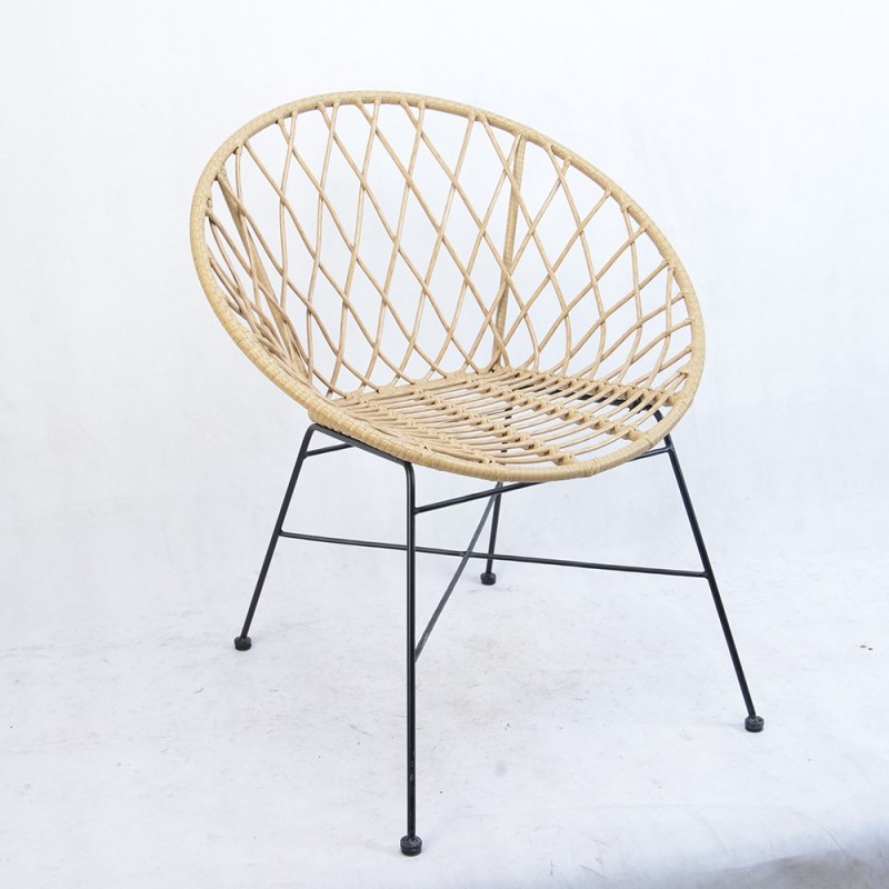 YOHO Wholesale cheap Outdoor furniture Garden Chairs Aluminum and PE distorted rattan  Leisure Dining chair